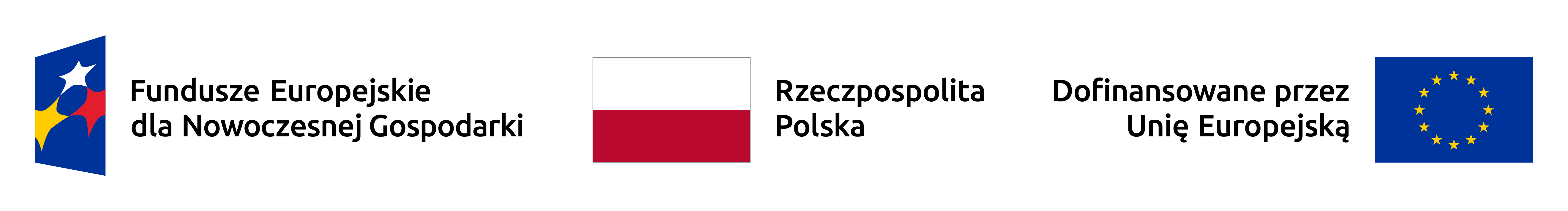 Logotypy Funduszy Europejskich, Rzeczypospolitej Polskiej i Unii Europejskiej oznaczające dofinansowanie projektu